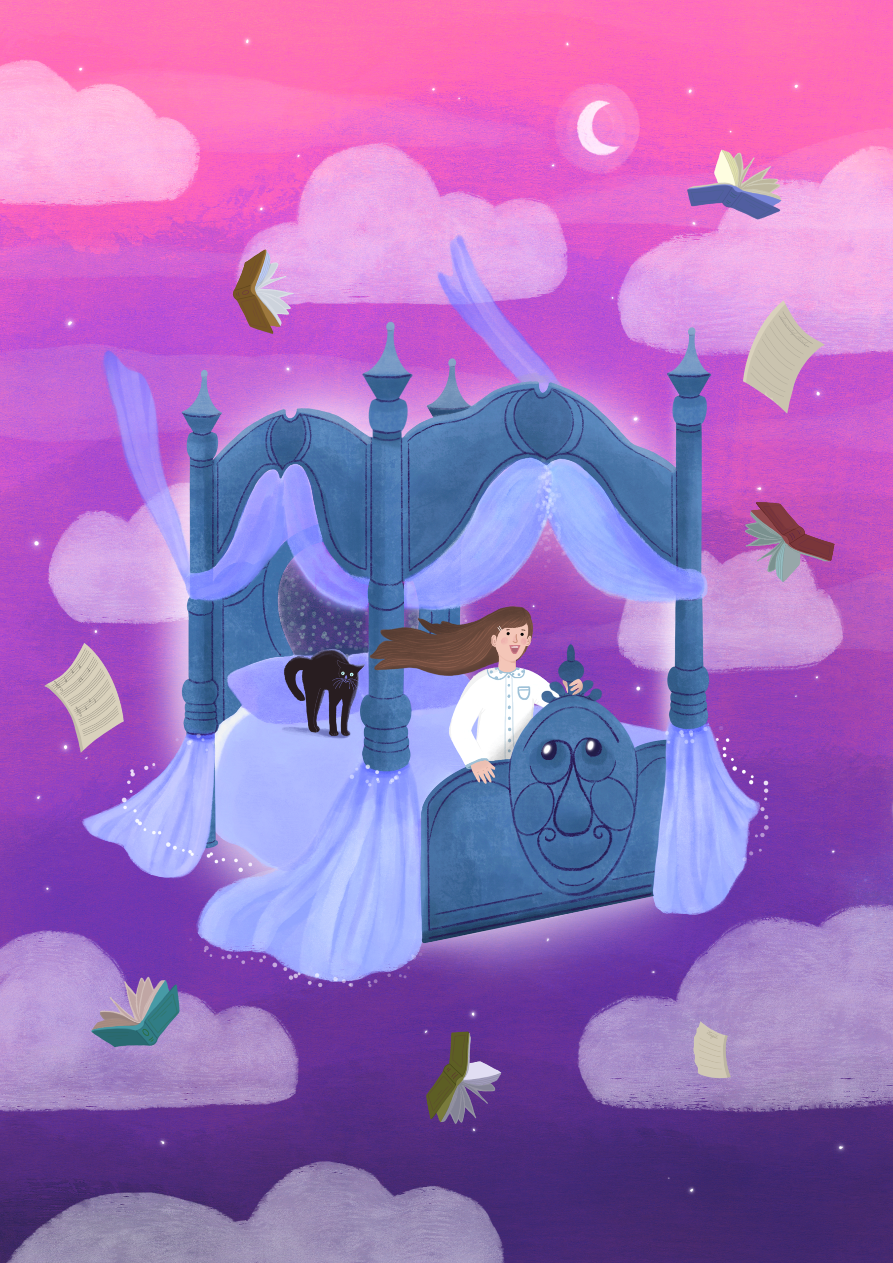 Original Illustration-Singing Willows and The Magical Bed
